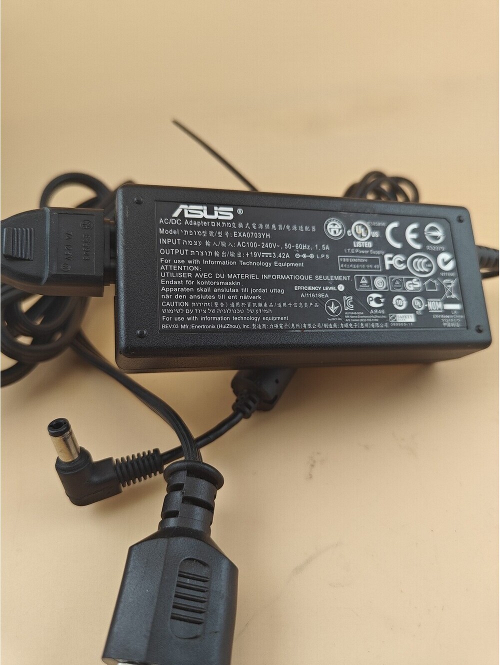 Genuine 65W 19V 3.42A Laptop AC Adapter Charger 5.5mm Tip Toshiba Asus Acer